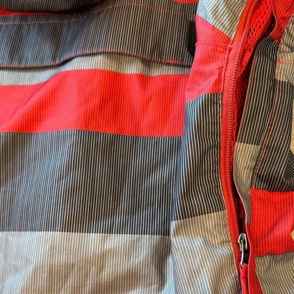 Burton Poacher Gray Multi Stripe Snowboard Jacket Size Medium - Picture 9 of 15